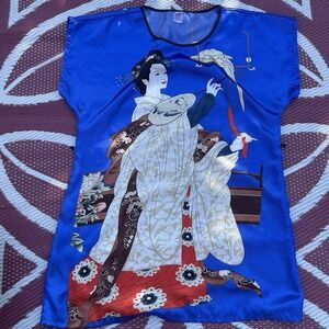 Tian Bao Gong Satin Like Nightgown Womens Top Geisha Girl
